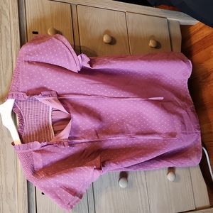 Jane.com Double Ruffle Swiss Top. 2x. PURPLE